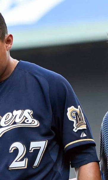 Brewers' Gomez OK after collision with Braun, Bianchi called up